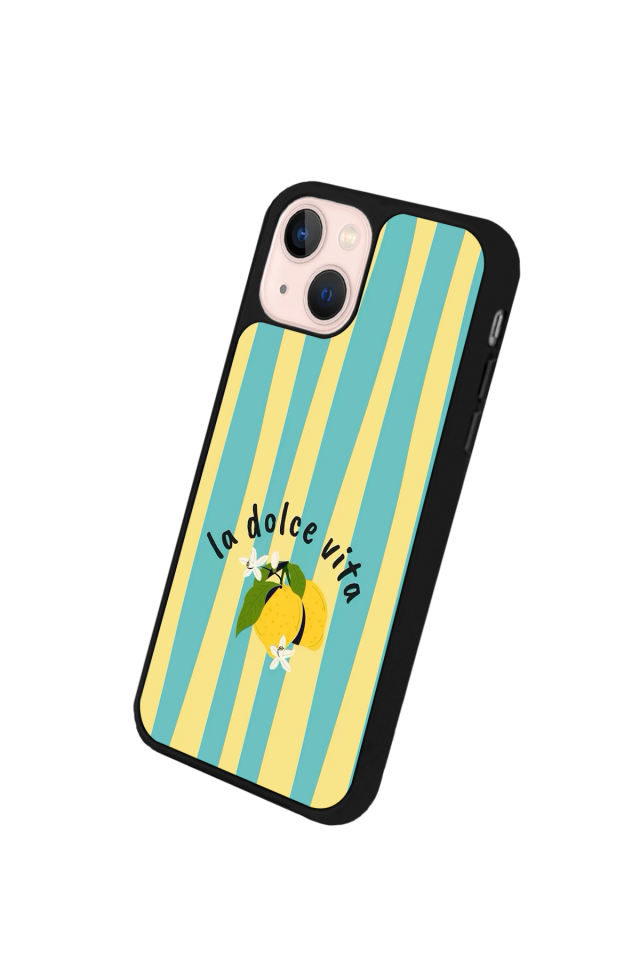 iPhone 14 Plus Uyumlu Limon Tasarımlı Glossy Premium Kılıf