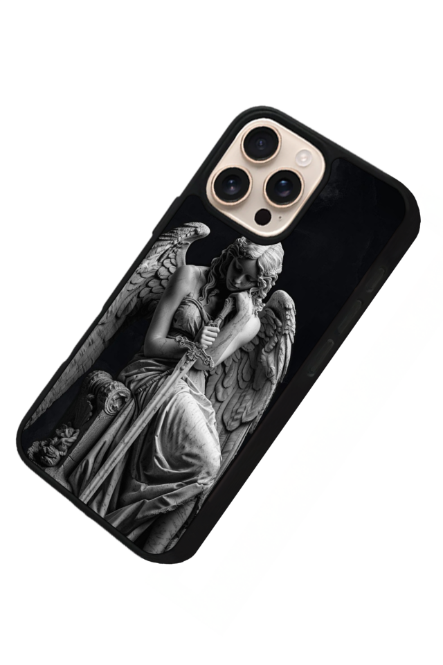 iPhone 15 Pro Uyumlu Melek Tasarımlı Glossy Premium Kılıf