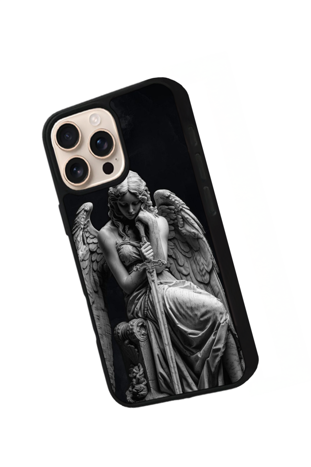 iPhone 15 Pro Uyumlu Melek Tasarımlı Glossy Premium Kılıf