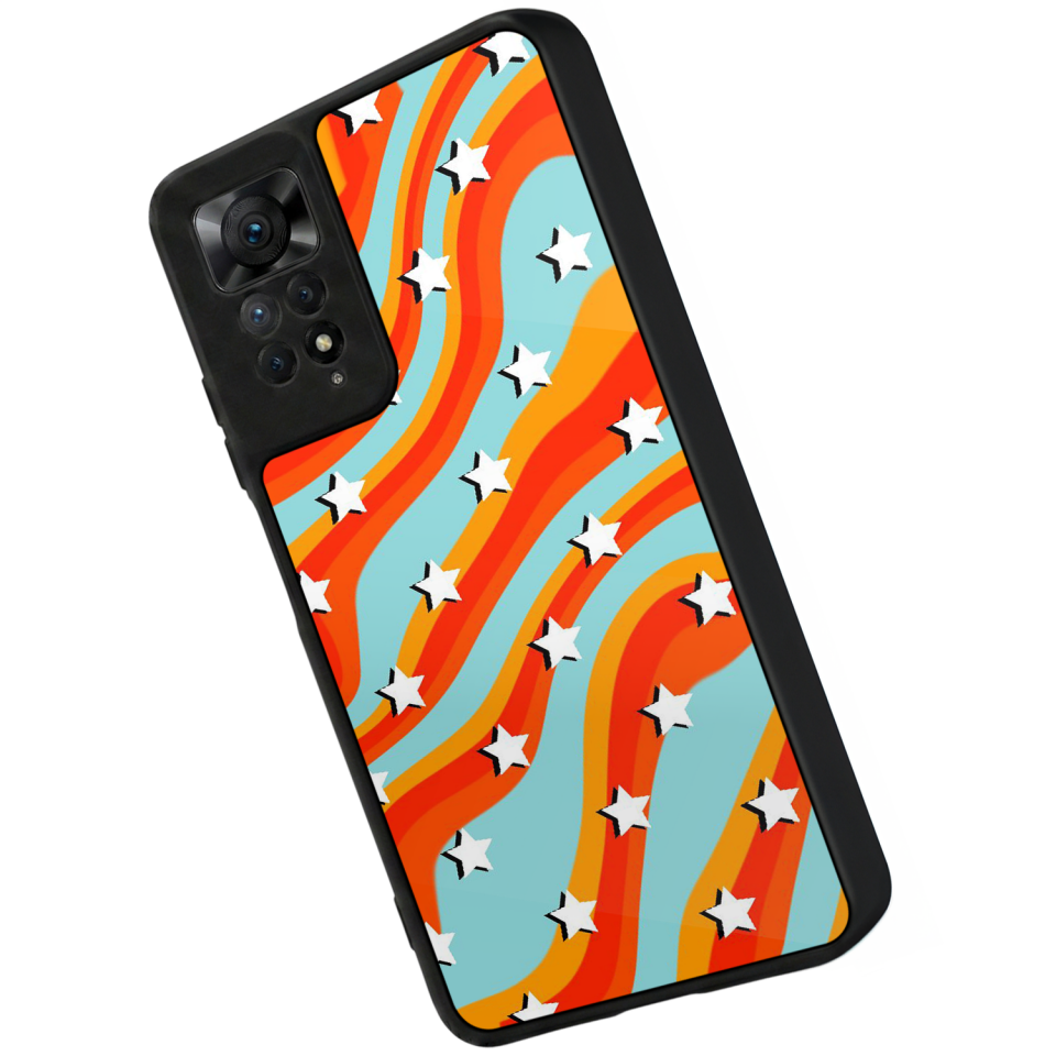 Xiaomi Redmi Note 12 Pro Uyumlu Retro Yildizlar Tasarımlı Glossy Premium Kılıf