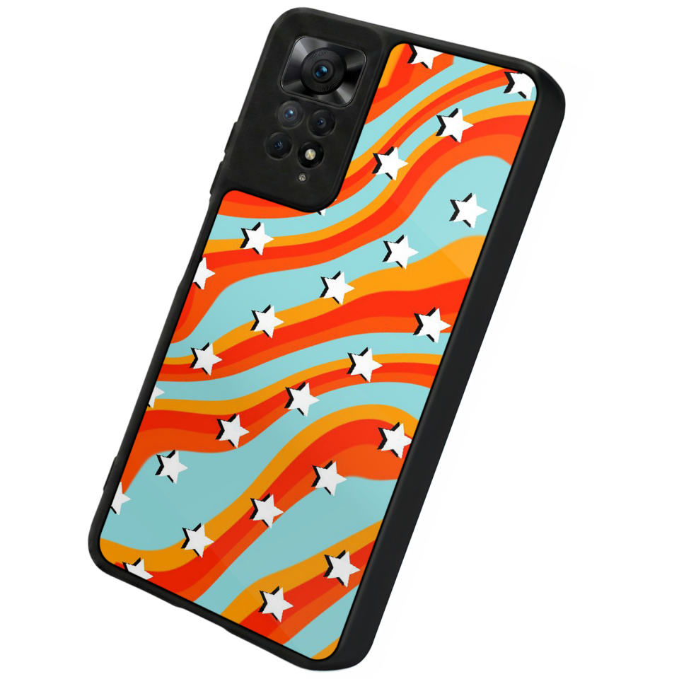 Xiaomi Redmi Note 12 Pro Uyumlu Retro Yildizlar Tasarımlı Glossy Premium Kılıf