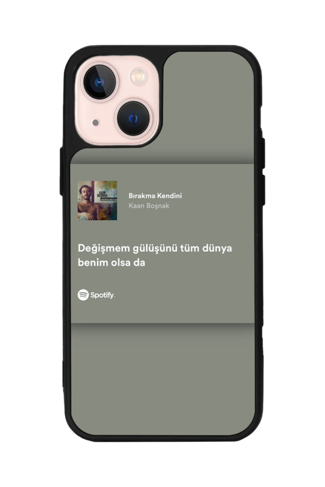 iPhone 13 Mini Uyumlu Sarki Sozleri Tasarımlı Glossy Premium Kılıf