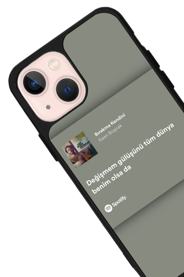 iPhone 13 Mini Uyumlu Sarki Sozleri Tasarımlı Glossy Premium Kılıf
