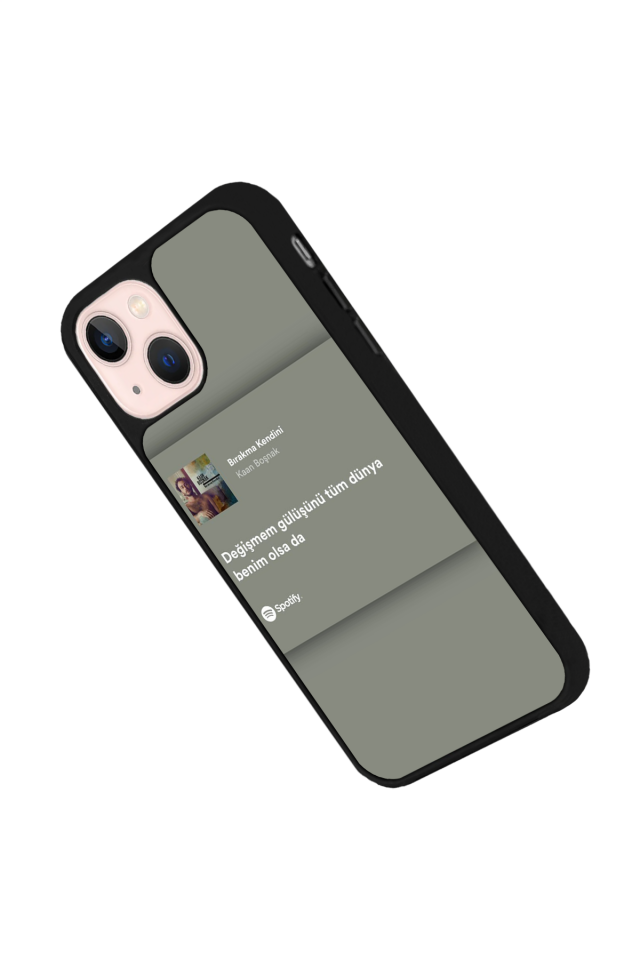 iPhone 13 Mini Uyumlu Sarki Sozleri Tasarımlı Glossy Premium Kılıf