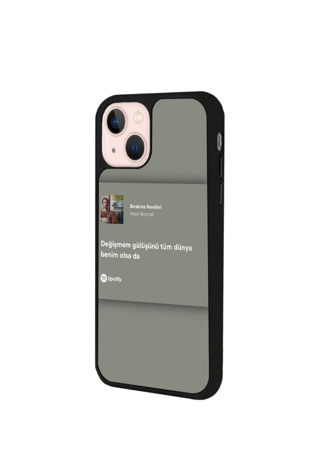 iPhone 13 Mini Uyumlu Sarki Sozleri Tasarımlı Glossy Premium Kılıf