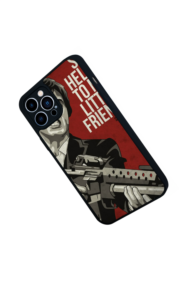 iPhone 12 Pro Max Uyumlu Scarface Tasarımlı Glossy Premium Kılıf