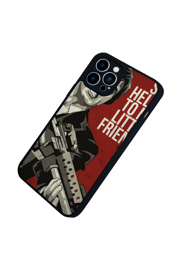 iPhone 12 Pro Max Uyumlu Scarface Tasarımlı Glossy Premium Kılıf