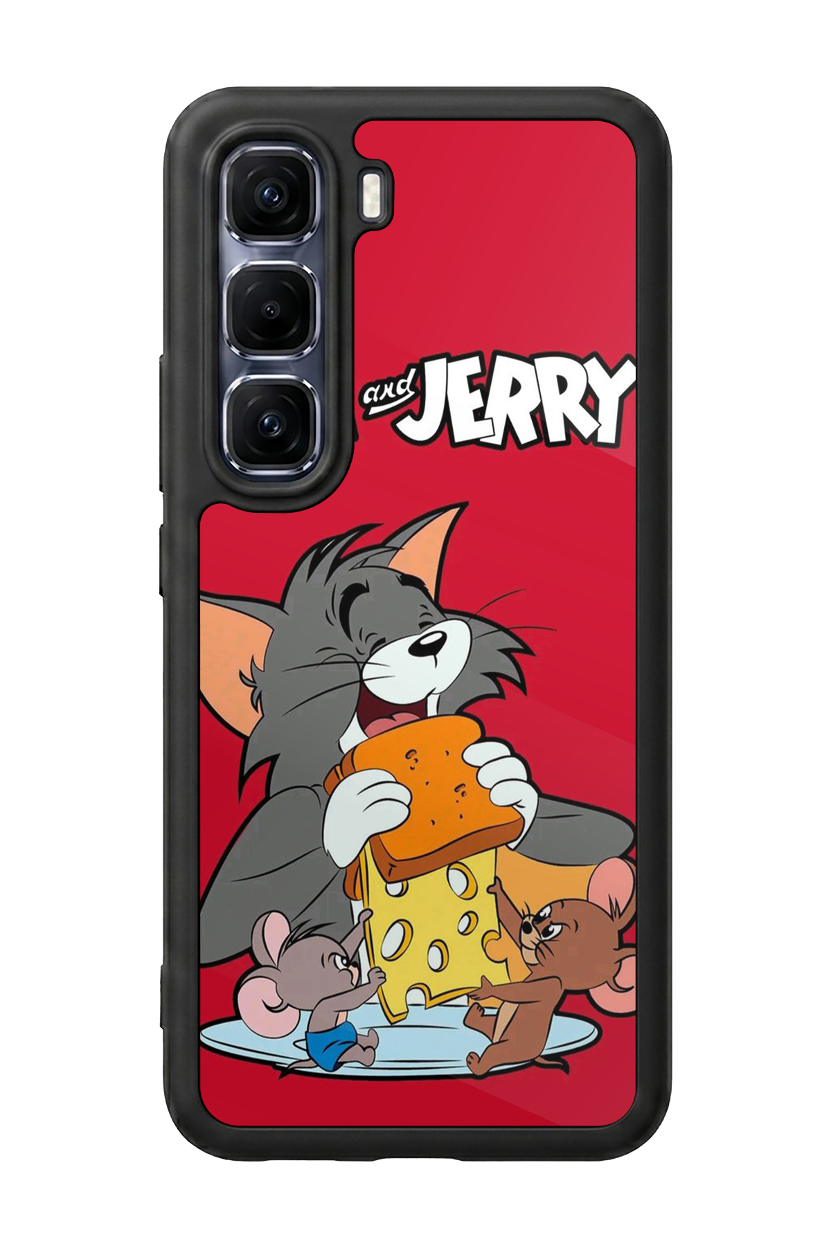 Infinix Hot 60 Pro Plus Uyumlu Tom And Jerry Tasarımlı Glossy Premium Kılıf