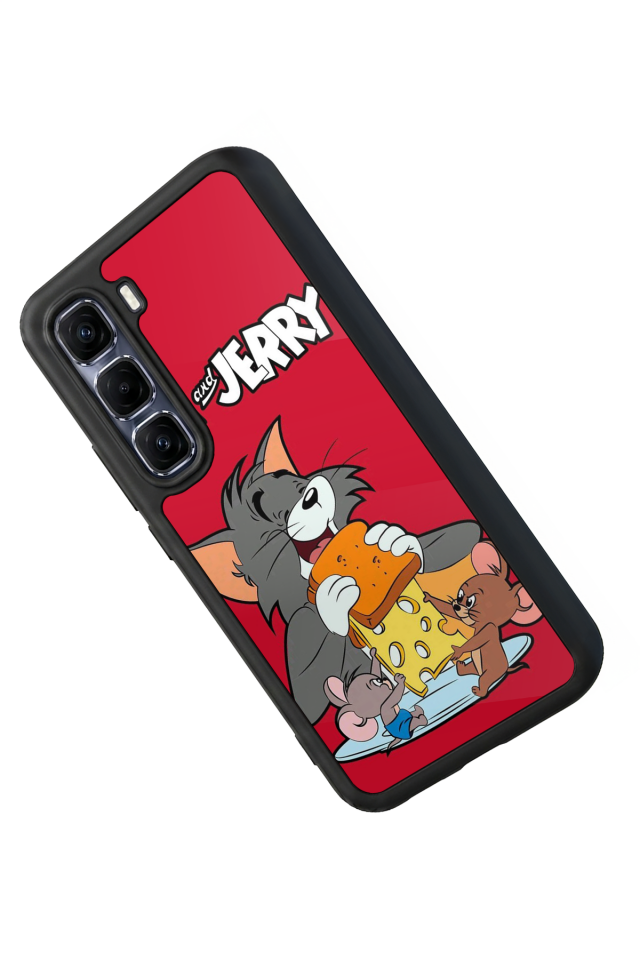 Infinix Hot 60 Pro Plus Uyumlu Tom And Jerry Tasarımlı Glossy Premium Kılıf