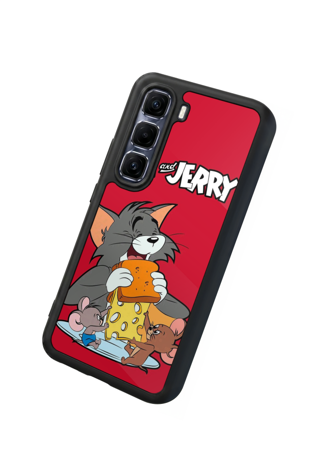Infinix Hot 60 Pro Plus Uyumlu Tom And Jerry Tasarımlı Glossy Premium Kılıf