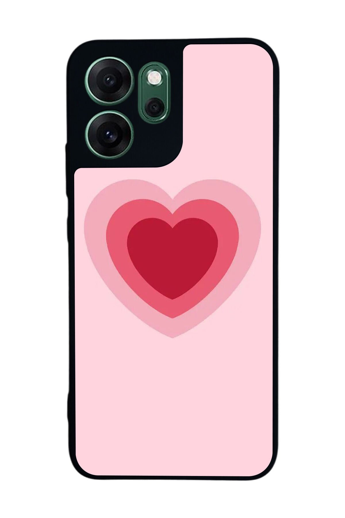 Oppo Reno 14F Uyumlu Kalp Love Tasarımlı Glossy Premium Kılıf