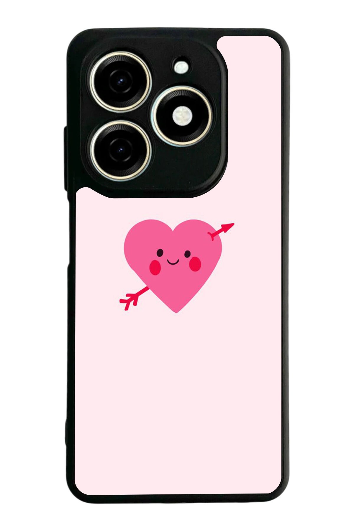 Tecno Spark 20/20C Uyumlu Kalp Love Tasarımlı Glossy Premium Kılıf