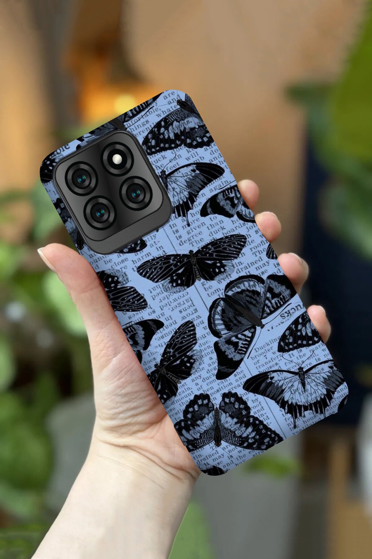 Reeder S71 Uyumlu Kamera Korumalı Kelebek Desenli HD Baskılı Silikon Kılıf