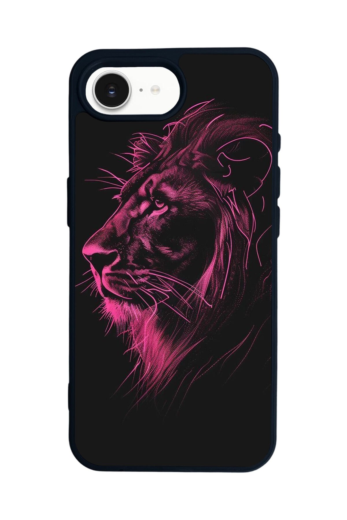 iPhone 16E Uyumlu Aslan Tasarımlı Glossy Premium Kılıf