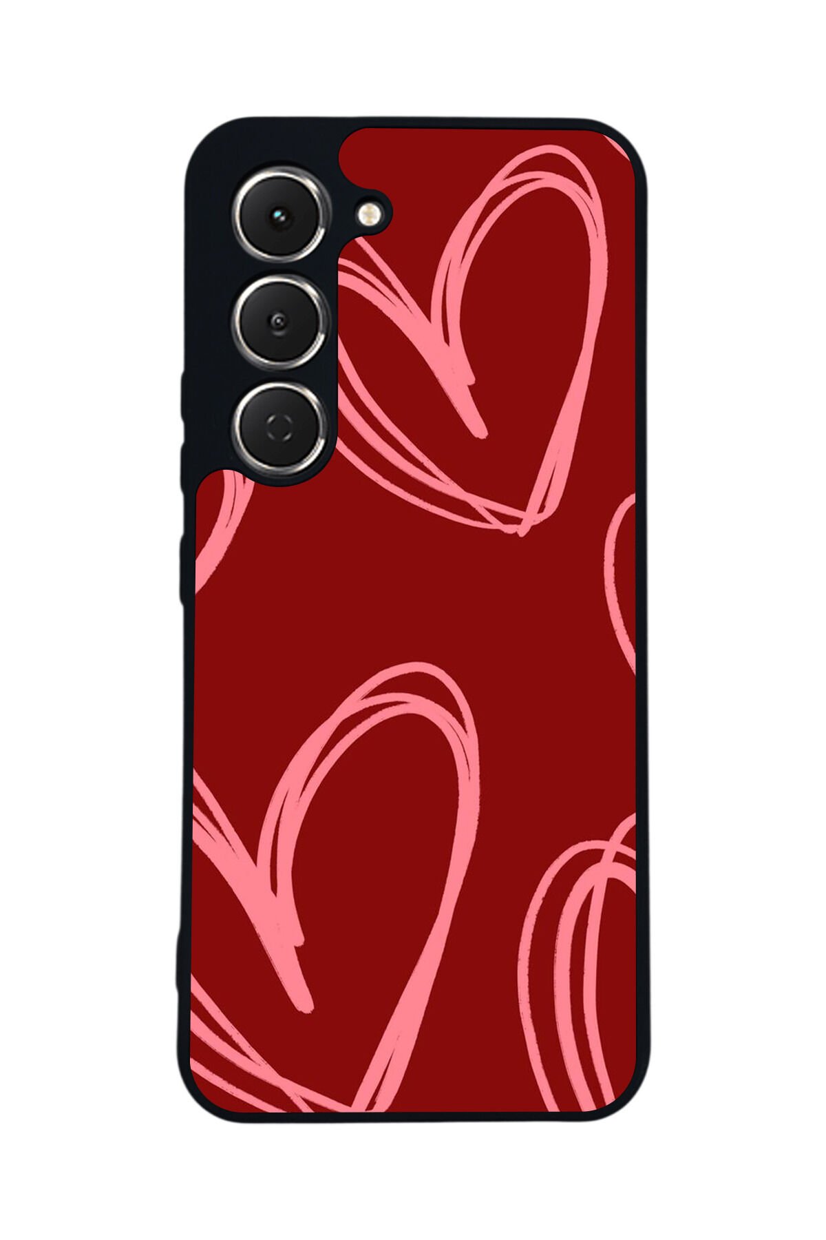 Tecno Spark 40 Pro Uyumlu Kalp Love Tasarımlı Glossy Premium Kılıf