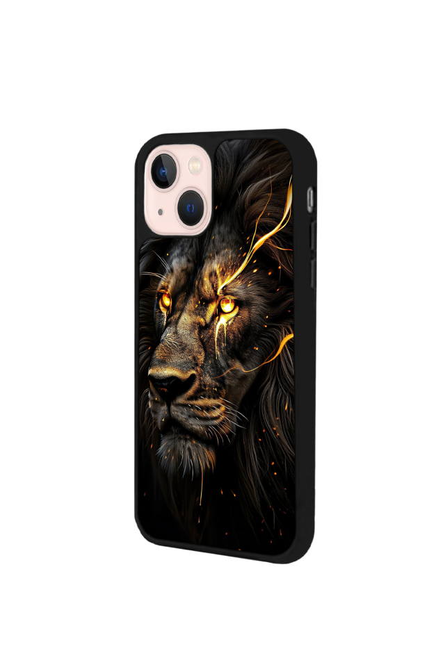 iPhone 15 Uyumlu Aslan Tasarımlı Glossy Premium Kılıf