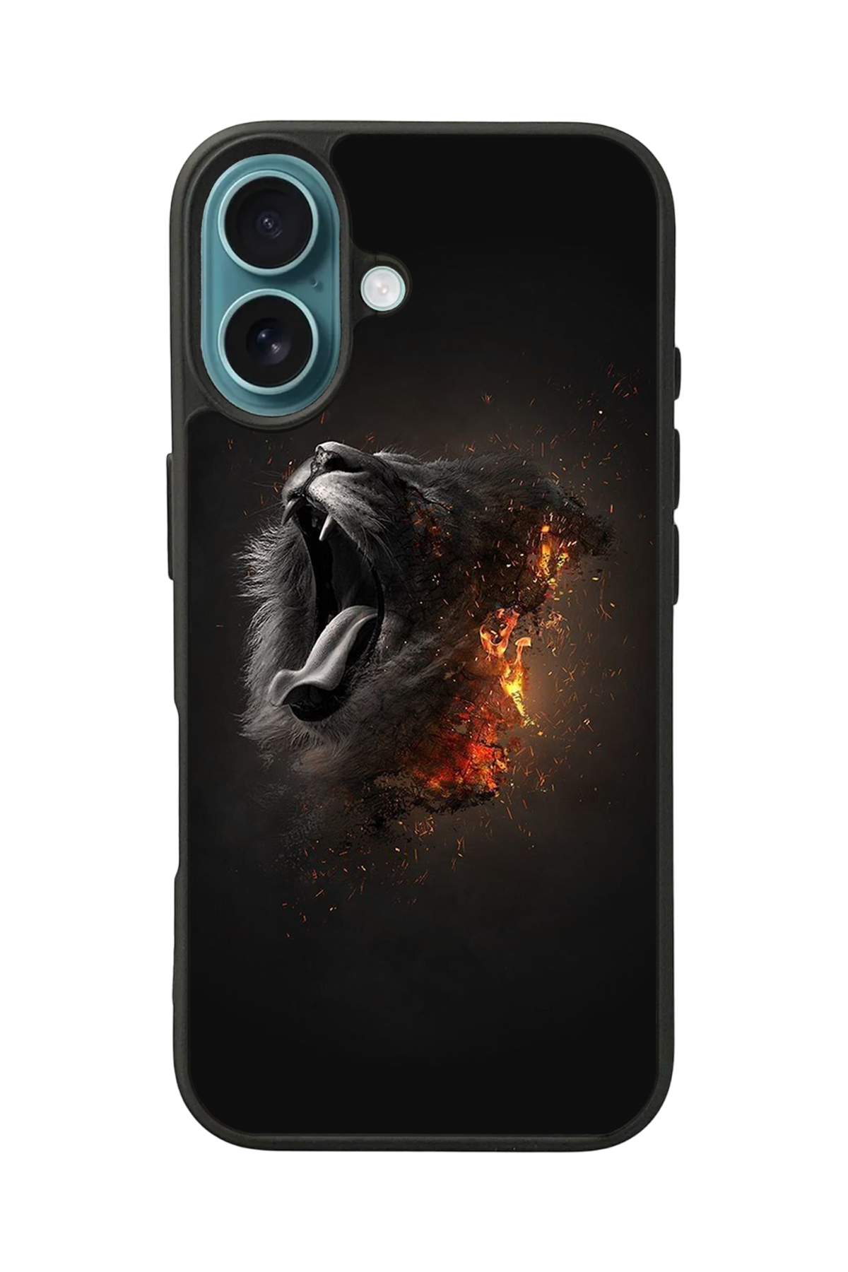 iPhone 16 Plus Uyumlu Aslan Tasarımlı Glossy Premium Kılıf