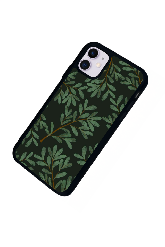 iPhone 11 Uyumlu Botanik Tasarımlı Glossy Premium Kılıf