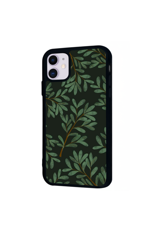 iPhone 11 Uyumlu Botanik Tasarımlı Glossy Premium Kılıf