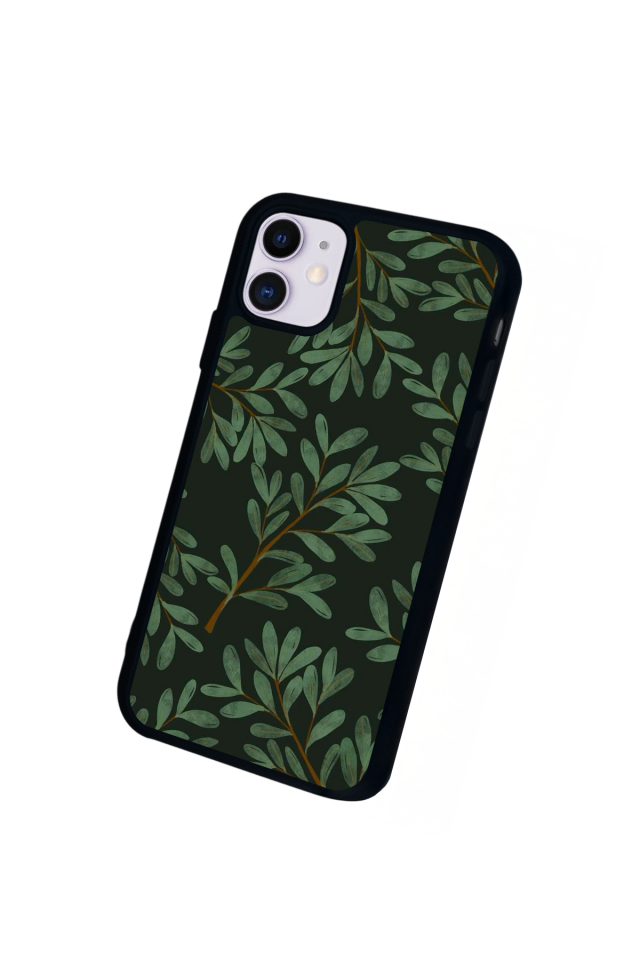 iPhone 11 Uyumlu Botanik Tasarımlı Glossy Premium Kılıf