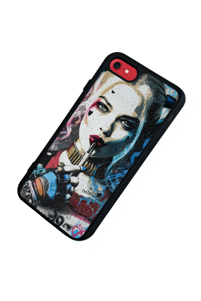 iPhone SE Uyumlu HarleyQueen Tasarımlı Glossy Premium Kılıf