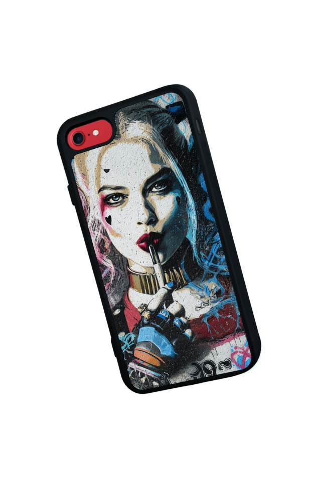 iPhone SE Uyumlu HarleyQueen Tasarımlı Glossy Premium Kılıf