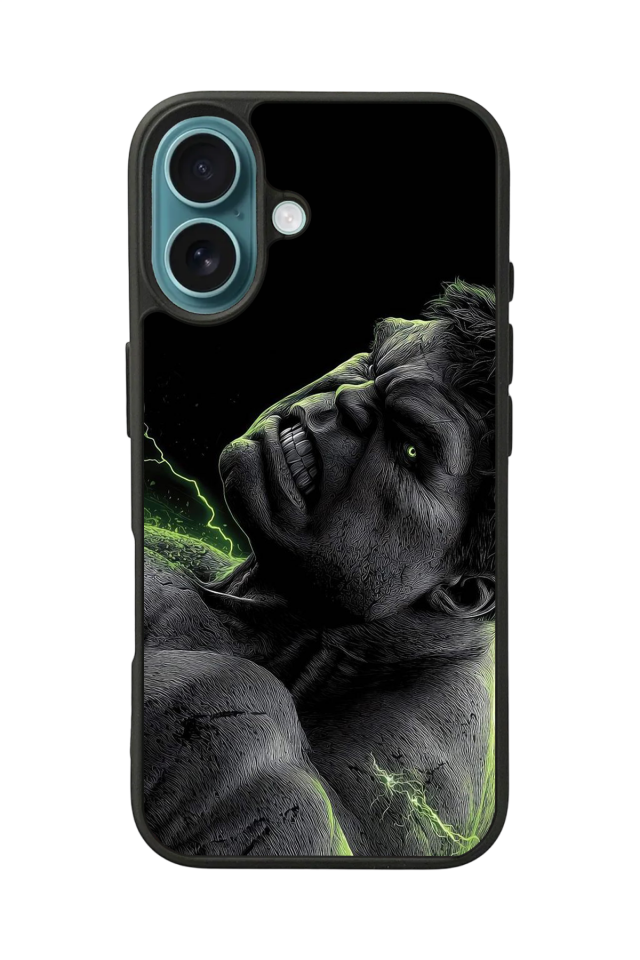 iPhone 16 Plus Uyumlu Hulk Tasarımlı Glossy Premium Kılıf