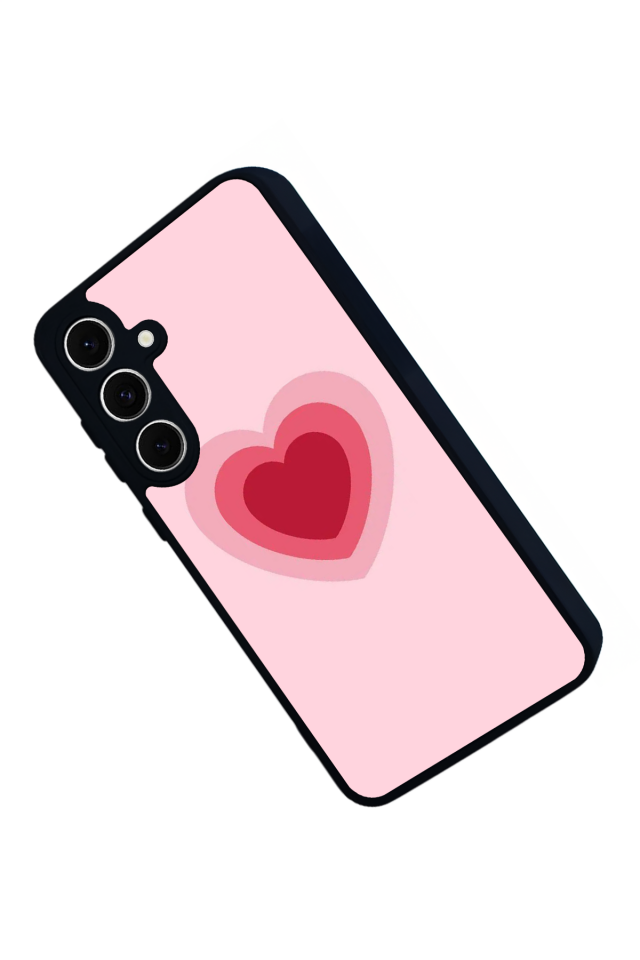 Samsung Galaxy S24 FE Uyumlu Kalp Love Tasarımlı Glossy Premium Kılıf