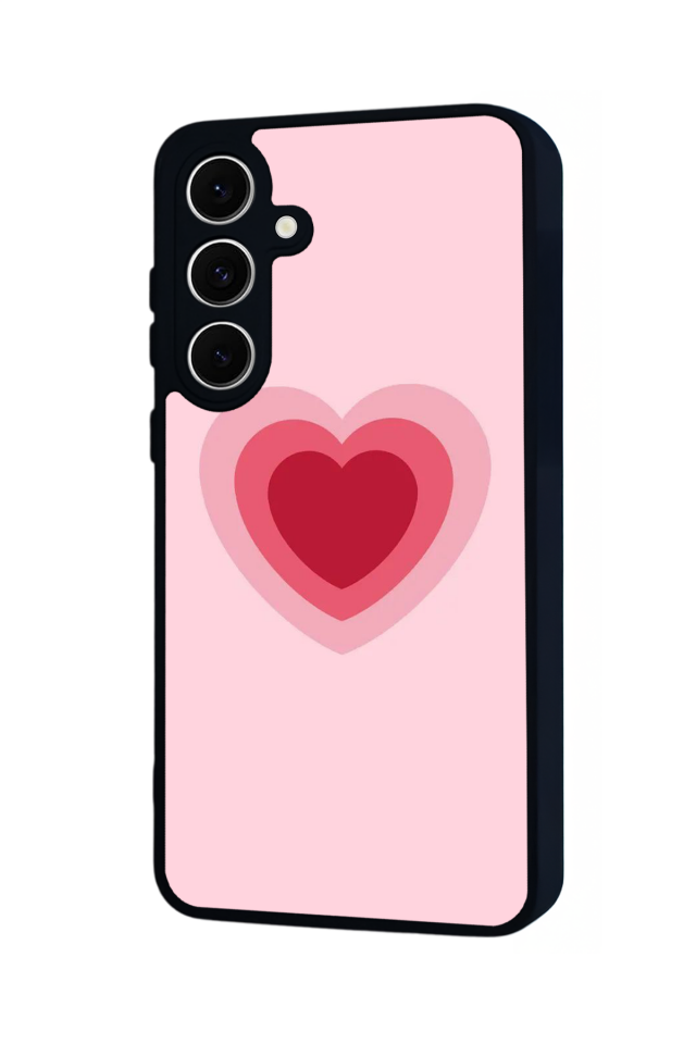 Samsung Galaxy S24 FE Uyumlu Kalp Love Tasarımlı Glossy Premium Kılıf