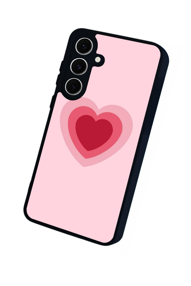 Samsung Galaxy S24 FE Uyumlu Kalp Love Tasarımlı Glossy Premium Kılıf