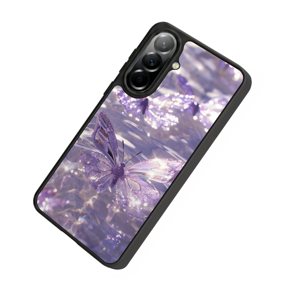 Samsung Galaxy A37 Uyumlu Kelebek Tasarımlı Glossy Premium Kılıf