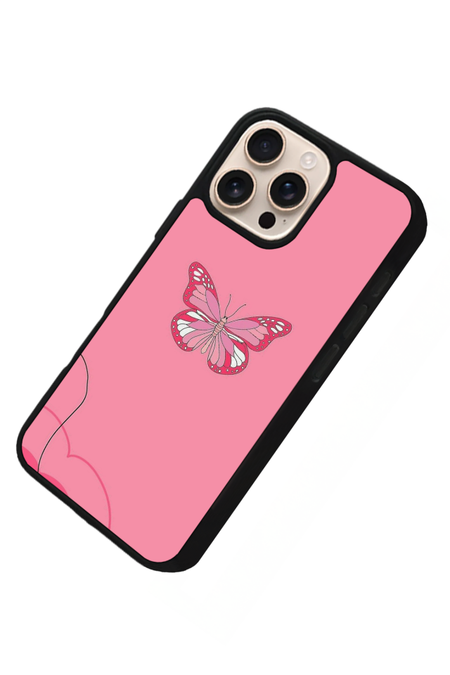 iPhone 14 Pro Uyumlu Kelebek Tasarımlı Glossy Premium Kılıf
