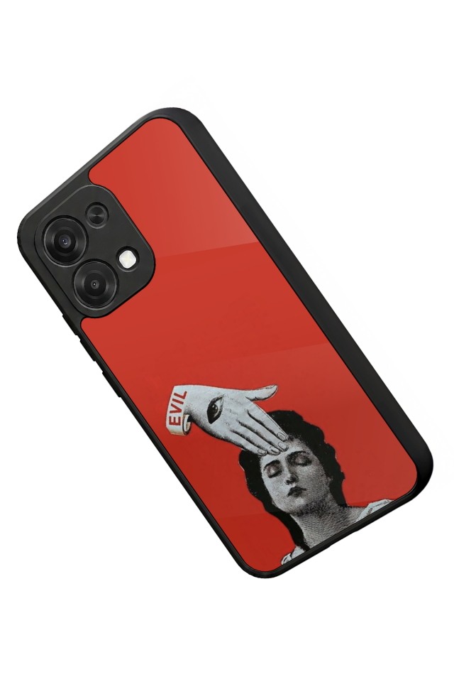 Oppo A6 Pro Uyumlu Kirmizi Tasarımlı Glossy Premium Kılıf