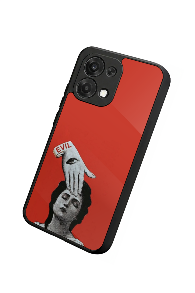 Oppo A6 Pro Uyumlu Kirmizi Tasarımlı Glossy Premium Kılıf