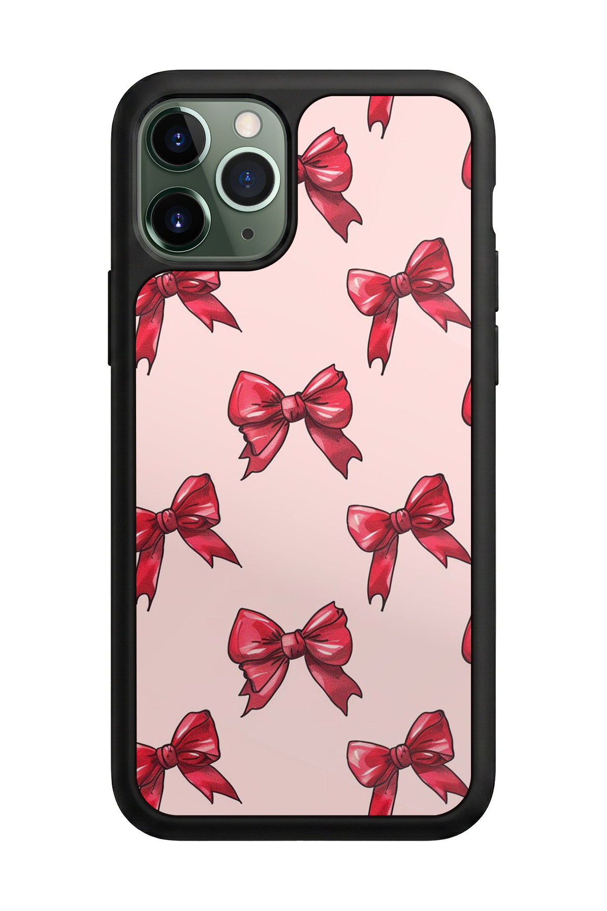 iPhone 11 Pro Uyumlu Kurdele Tasarımlı Glossy Premium Kılıf