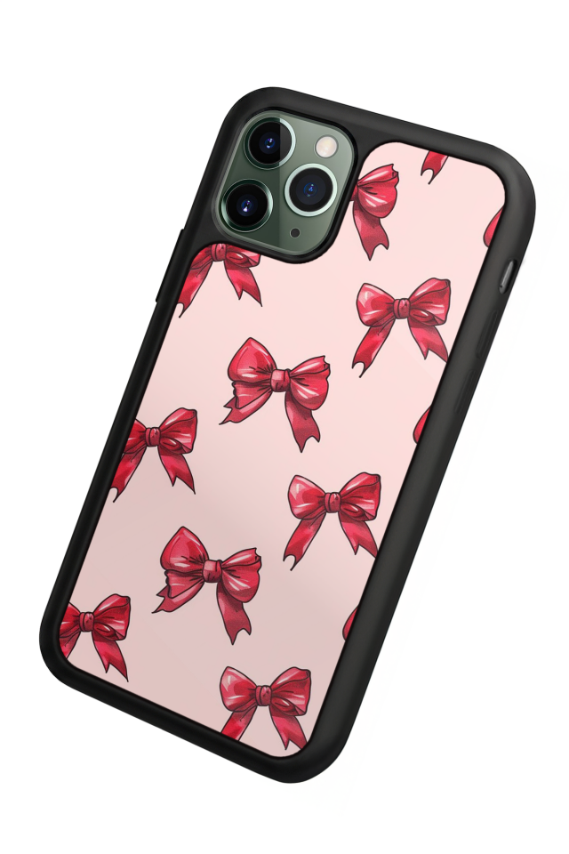 iPhone 11 Pro Uyumlu Kurdele Tasarımlı Glossy Premium Kılıf