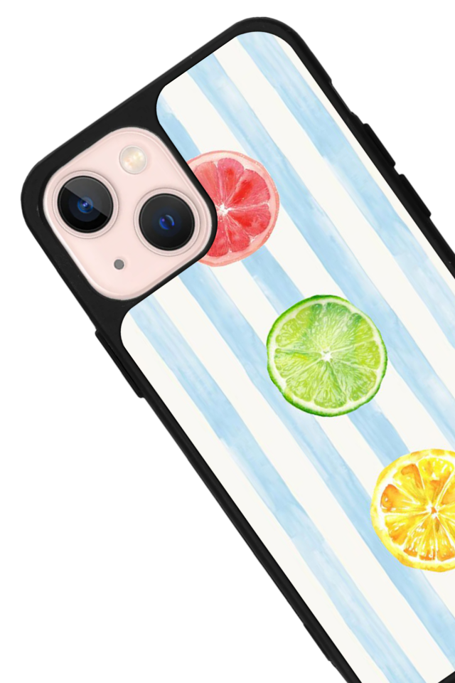 iPhone 14 Plus Uyumlu Limon Tasarımlı Glossy Premium Kılıf