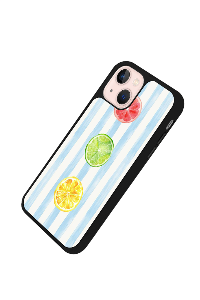 iPhone 14 Plus Uyumlu Limon Tasarımlı Glossy Premium Kılıf