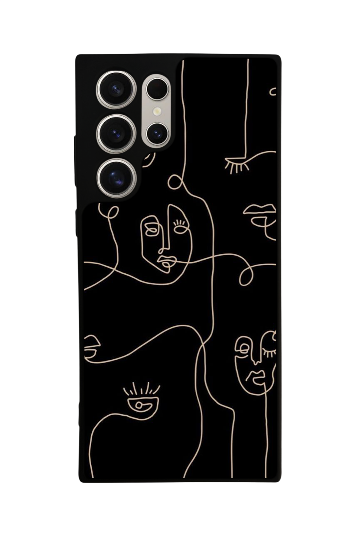 Samsung Galaxy S22 Ultra Uyumlu Line Art Tasarımlı Glossy Premium Kılıf