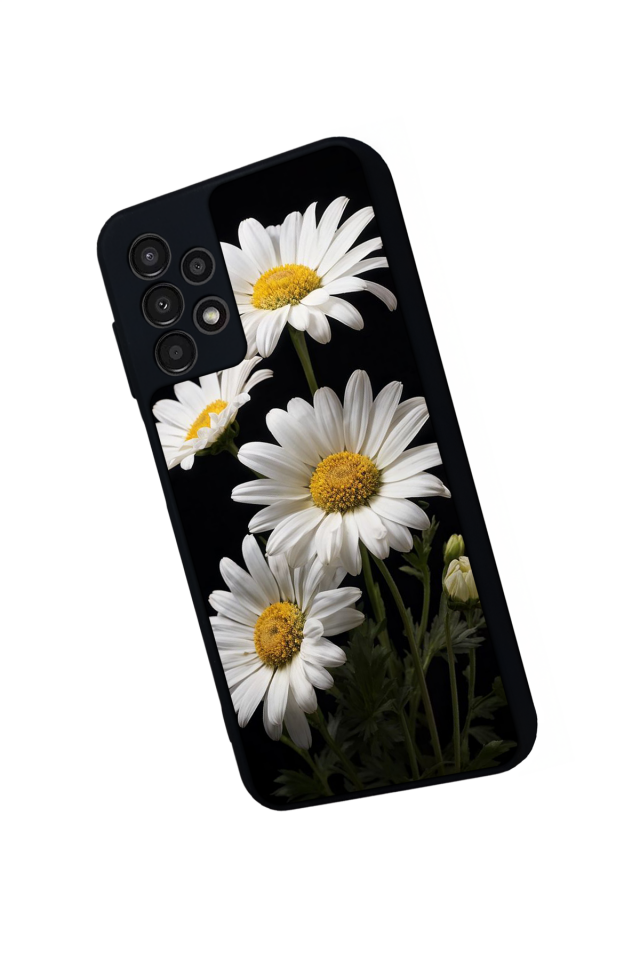 Samsung Galaxy A13 Uyumlu Papatya Tasarımlı Glossy Premium Kılıf