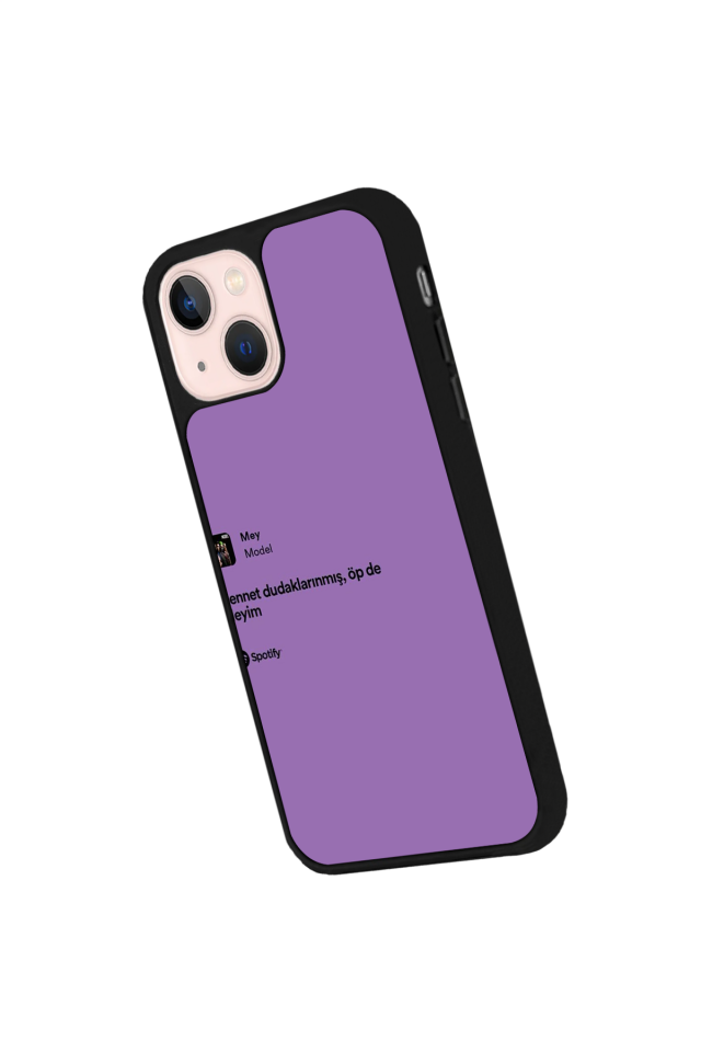 iPhone 13 Mini Uyumlu Sarki Sozleri Tasarımlı Glossy Premium Kılıf
