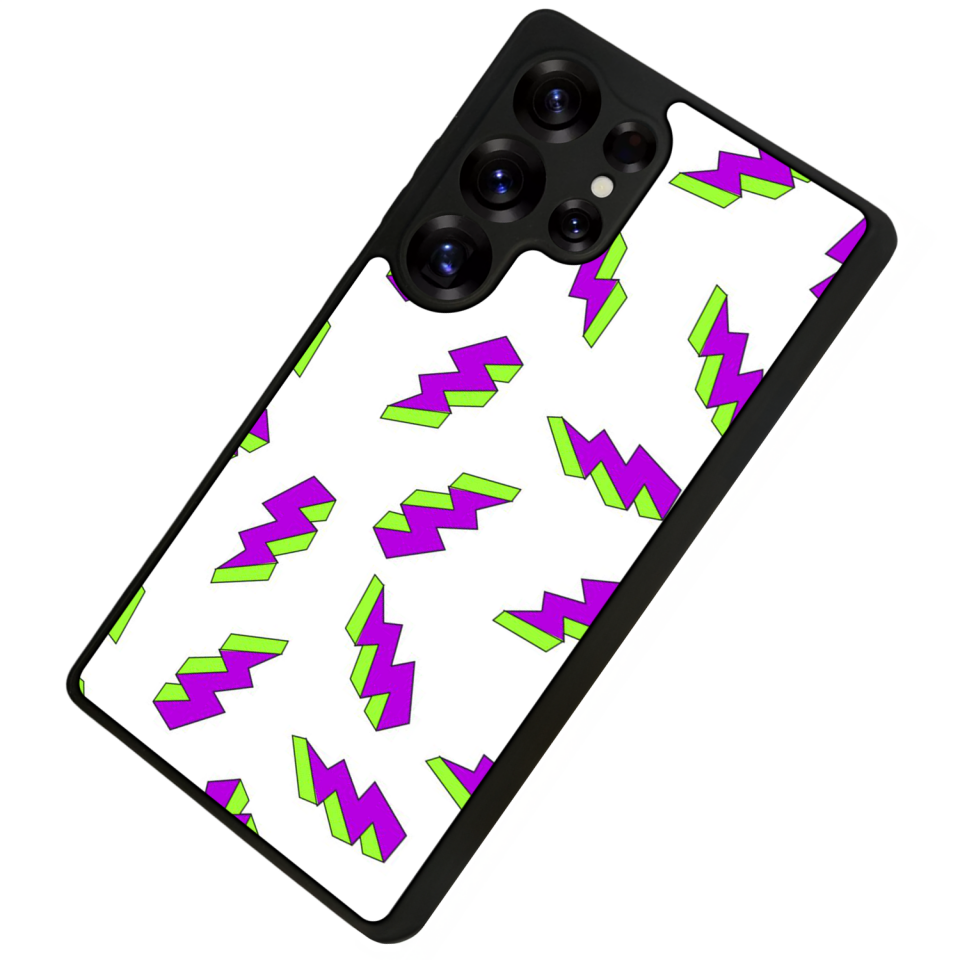 Samsung Galaxy S25 Ultra Uyumlu Simsek Tasarımlı Glossy Premium Kılıf