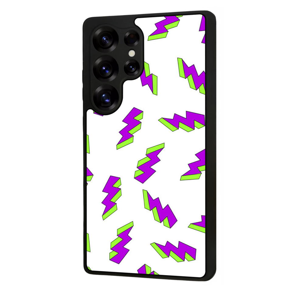 Samsung Galaxy S25 Ultra Uyumlu Simsek Tasarımlı Glossy Premium Kılıf
