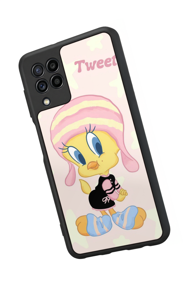Samsung Galaxy M32 Uyumlu Tweety Tasarımlı Glossy Premium Kılıf