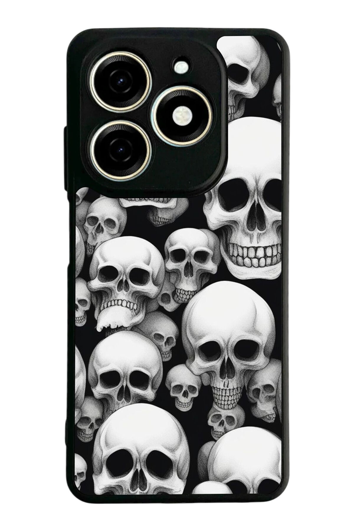 Tecno Spark 20/20C Uyumlu KuruKafa Tasarımlı Glossy Premium Kılıf