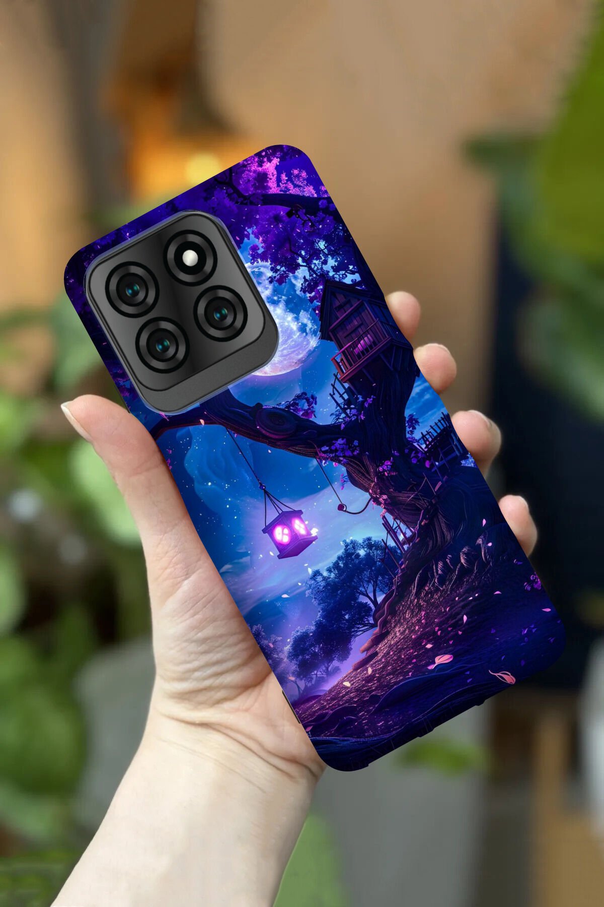 Reeder S71 Uyumlu Kamera Korumalı Mavi Manzara Desenli HD Baskılı Silikon Kılıf