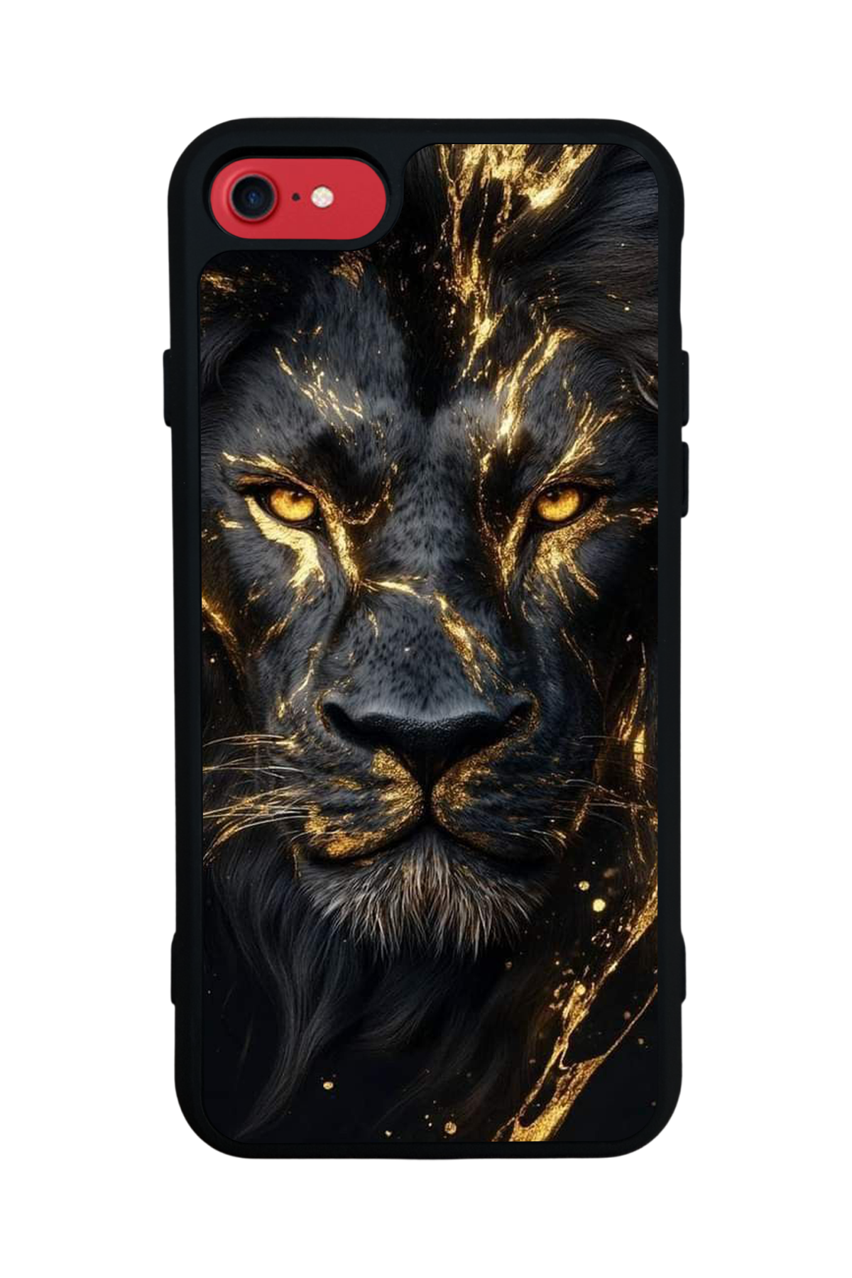 iPhone SE Uyumlu Aslan Tasarımlı Glossy Premium Kılıf