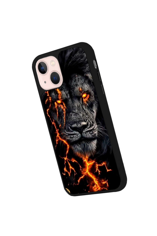 iPhone 15 Uyumlu Aslan Tasarımlı Glossy Premium Kılıf