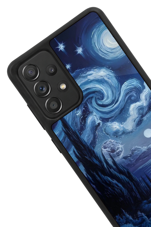 Samsung Galaxy A72 Uyumlu Ay Tasarımlı Glossy Premium Kılıf