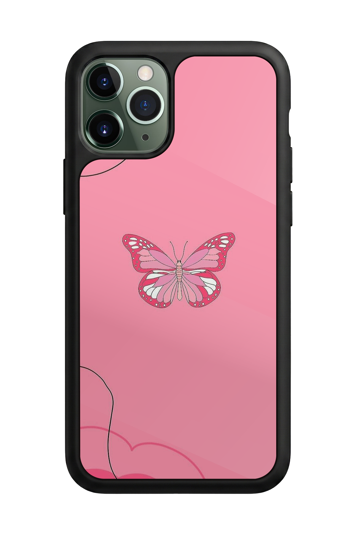 iPhone 11 Pro Max Uyumlu Kelebek Tasarımlı Glossy Premium Kılıf